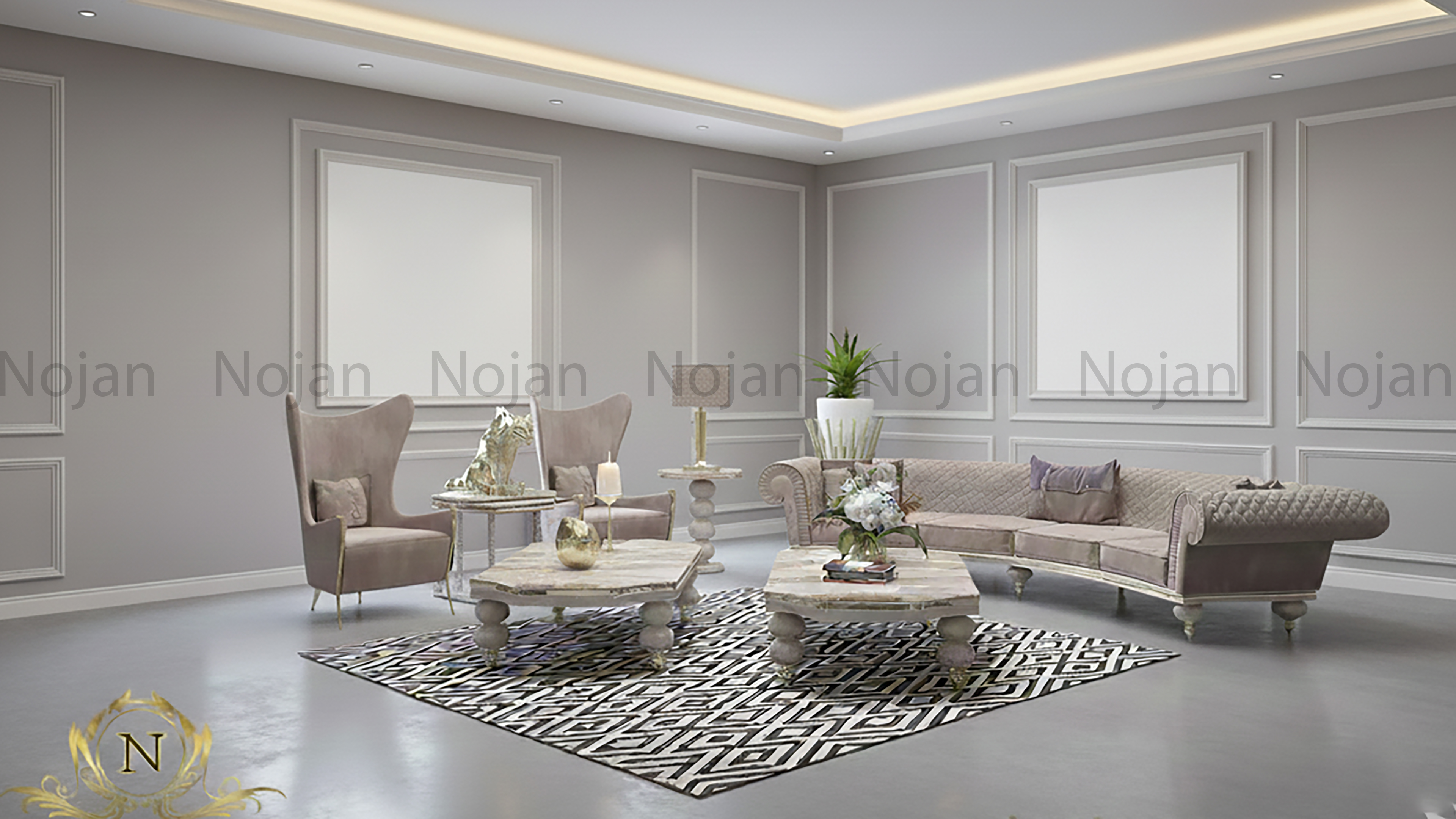 قیمت مبل ال  آریوان